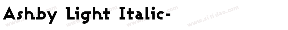 Ashby Light Italic字体转换